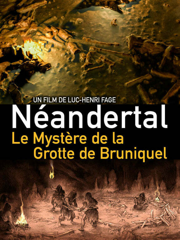 texte qui dit ’UN FILM DE LUC-HENRI FAGE Néandertal Le Mystère de la Grotte de Bruniquel’